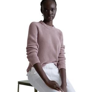 Quince 100% Organic Cotton Fisherman Crew Sweater Size Large